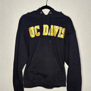 Champion Navy and Yellow UC Davis Hoodie